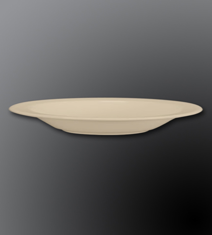 Narrow Rim Ceramic Dinnerware Dover White Soup Plate 9.625" Dia